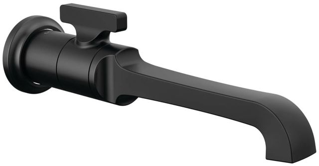 Delta Tetra™ Matte Black Single Handle Wall Mount Bathroom Faucet Trim-0