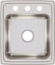Elkay Lustertone® Classic Lustrous Satin 17" x 20" x 7-5/8" 3-Hole Single Bowl Drop-In Sink-1
