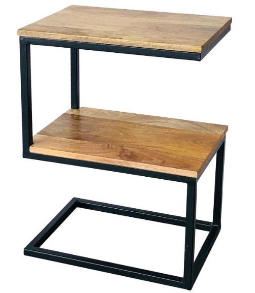 Jaipur Furniture Ravi Black/Brown S-Shape Side Table-0