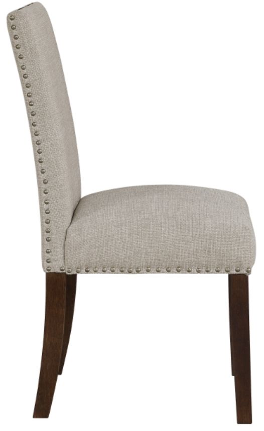Homelegance® Paulson Taupe/Wire Brushed Brown Side Chair-3