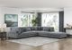 Homelegance® Traverse Gray Ottoman-3