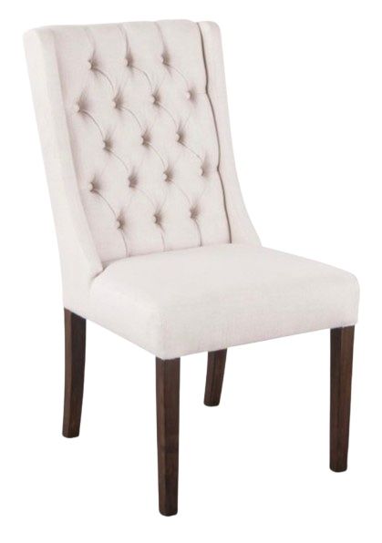 Home Trends & Design Crest Lara Off White/Weathered Teak Dining Chair-0