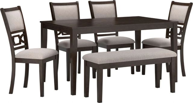 Signature Design by Ashley® Langwest 6-Piece Cherry Brown Dining Room Set-0