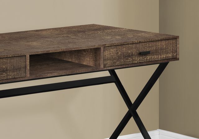 Monarch Specialties Inc. Dark Brown Reclaimed Wood 48" Computer Desk-1
