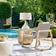 Uttermost® Sumba Cerused Wheat Wicker/Wooden Outdoor Rocking Chair-1