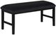 Crown Mark Sebastian Black Dining Bench-0