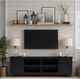Legends Home Real Cozy Liberty Seal Skin Black 78" Fireplace Console-1