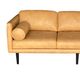 A & B Home Tan Brown Sofa with Square Arms and Two Bolster Pillows-2
