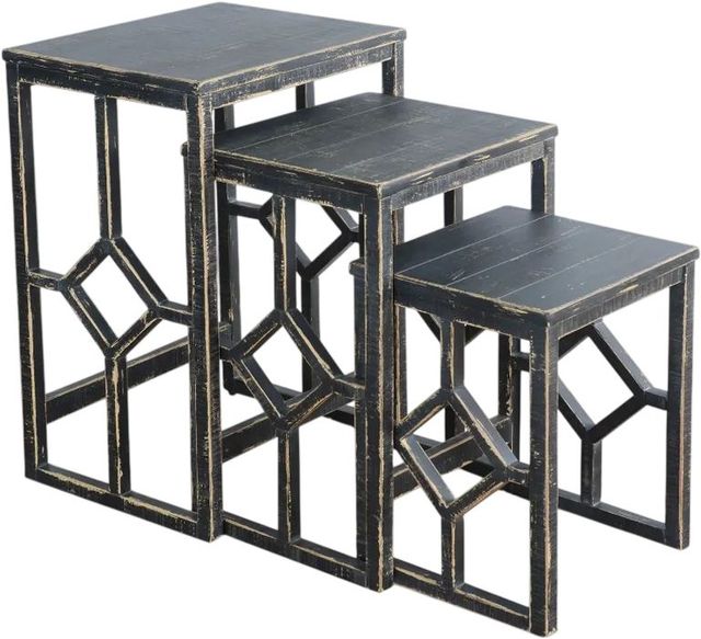Sunny Designs™ Marina Black Sand Nesting Table-0
