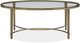 Table à cocktail ovale de Magnussen Home® Copia - Argent antique/Doré-2