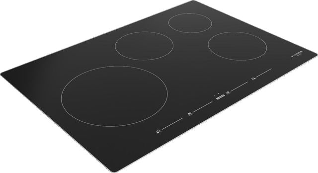 Fulgor Milano® 700 Series 30" Black Induction Cooktop with Brushed Aluminum Trim-1
