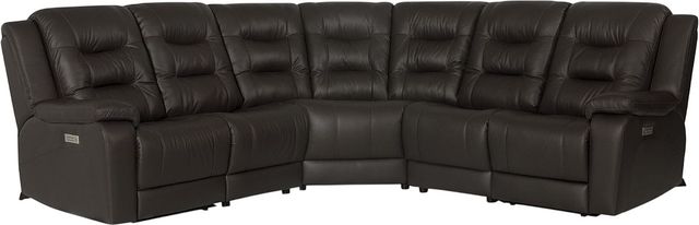 Palliser® Furniture Customizable Leighton 5-Piece Power Reclining Curved Sectional with Power Headrest-0