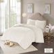 Olliix by Madison Park Ivory Full/Queen Laetitia Tufted Cotton Chenille Medallion Comforter Set-5