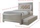 Elements International Platinum 3-Piece Champagne Full Youth Bedroom Set with Trundle-4