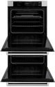 ZLINE Professional 30" Stainless Steel Double Electric Wall Oven with White Matte Doors-2