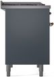 Ilve® Nostalgie II Series 40" Blue Grey Pro Style Dual Fuel Range-3