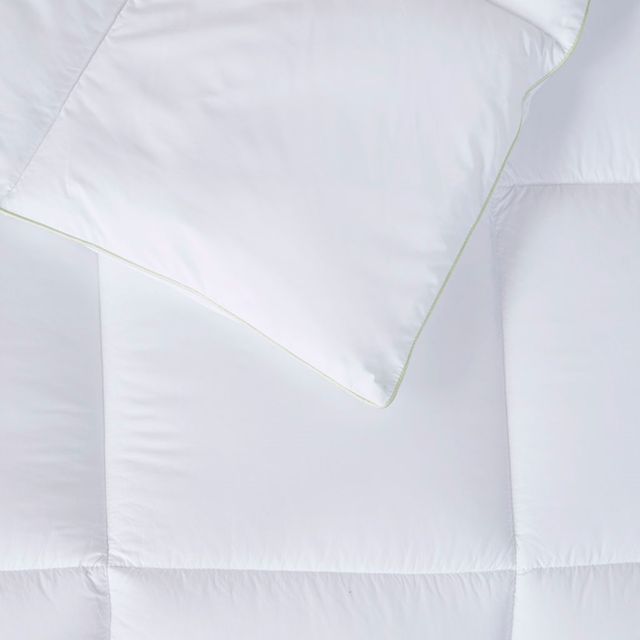 Olliix by Clean Spaces Allergen Barrier White Twin Anti-Microbial Down Alternative Comforter-1