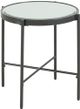 Elements International Vienna Mirror Top End Table with Black Base-0