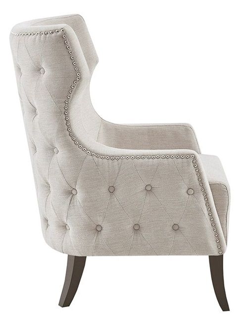 Olliix by Madison Park Light Taupe Corsica Accent Chair-1