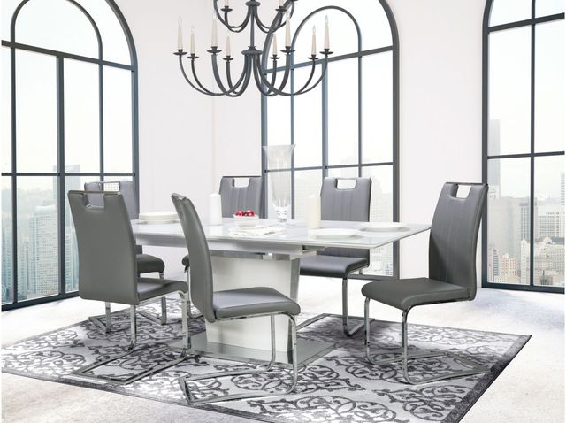 Mazin Furniture Cynthia 5-Piece Gray/White Dining Set-3