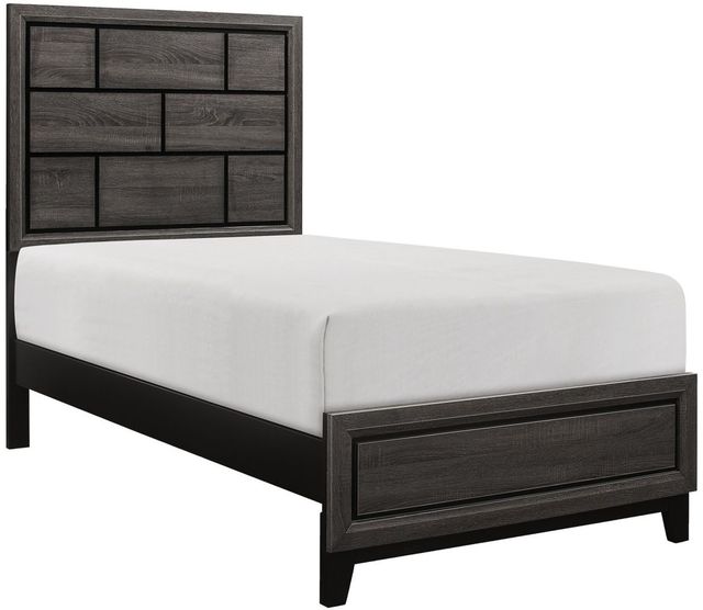 Homelegance® Davi Gray Twin Panel Bed-0