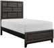 Homelegance® Davi Gray Twin Panel Bed-0