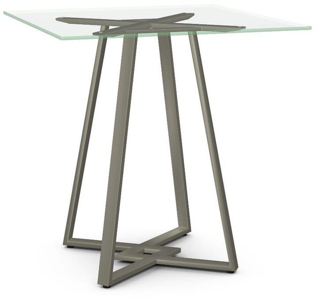 Amisco Customizable Dirk Clear Glass Square Counter Height Table-0