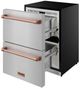 Thor Kitchen® Gordon Ramsay 24" 5.4 Cu. Ft. Stainless Steel Under-Counter Outdoor Freestanding Freezer Drawer with Rose Gold Handle-4