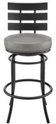 Armen Living Tatyana Gray/Matte Black 30'' Bar Stool-3