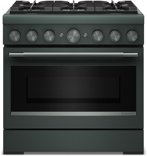KitchenAid® 36" Juniper 6 Burner Pro Style Dual Fuel Range with No Preheat Air Fry Mode-0