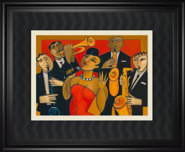 Classy Art The Diva and Her Horn Section by Marsha Hammel Wall Art-0