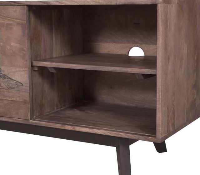 Porter International Designs Fish Gray TV Stand-3