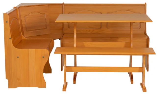 Linon Chelsea 3-Piece Honey Nook Set-3