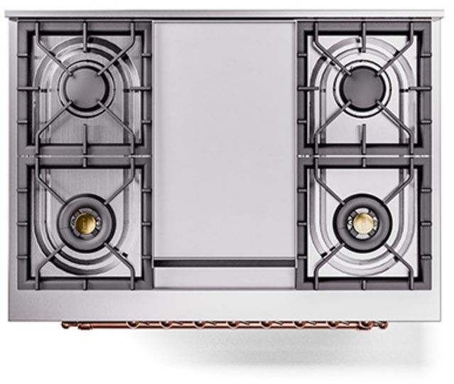 Ilve® Nostalgie II Series 36" Graphite Matte Pro Style Dual Fuel Range-2