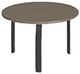 Homecrest™ Outdoor Living Customizable Stonegate Aluminum/Stone Round Outdoor End Table -0