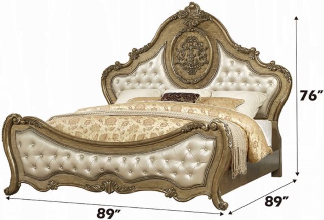 ACME Furniture Ragenardus Vintage Oak Eastern King Panel Bed-2