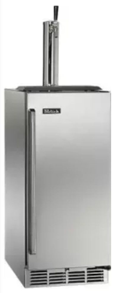 Perlick® Signature Series Stainless Steel 15" Right Hinge Outdoor Beer Dispenser-0