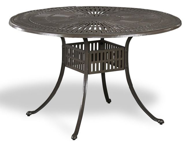 homestyles® Grenada 32" Khaki Gray Outdoor Dining Table -0
