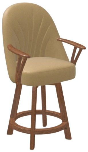 Chromcraft Customizable Bailey Swivel Bar Height Dining Stool-1