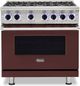 Viking® 7 Series 36" Kalamata Red Pro Style Natural Gas Range-0