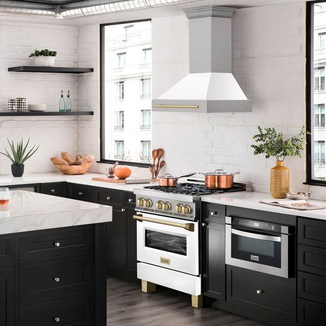 ZLINE Autograph Edition 30" White Matte Wall Mounted Range Hood-3