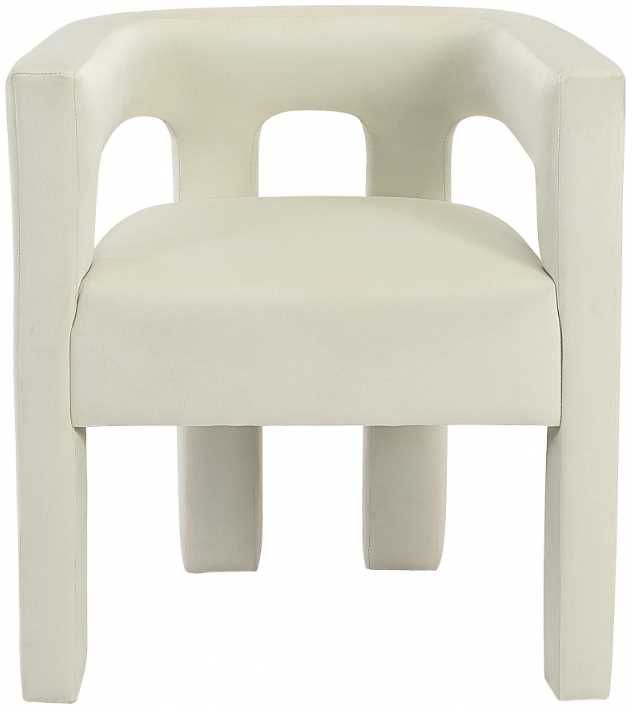 Meridian Furniture Athena Cream Dining Arm Chair-1