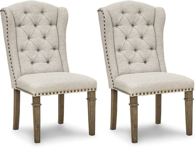 Signature Design by Ashley® Markenburg Beige/Brown Upholstered Dining Chair-4