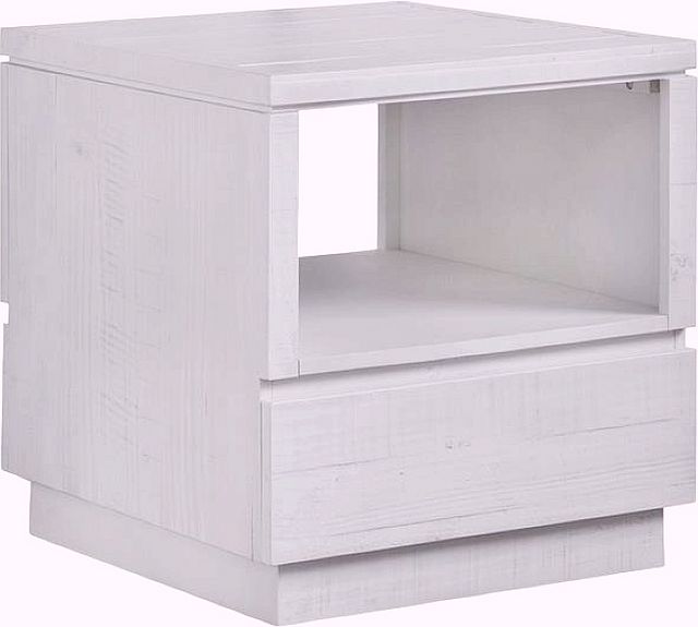 Claudette End Table - Alabaster