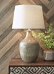 Signature Design by Ashley® Mari Gray/Gold Glass Table Lamp-3