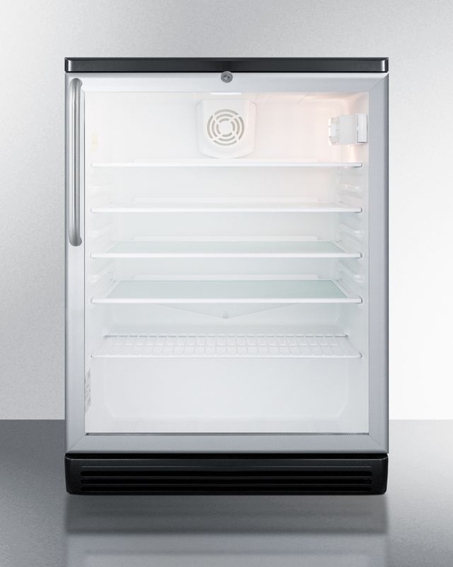 Summit® Commercial Series 24" 5.5 Cu. Ft. Stainless Steel Beverage Center-0