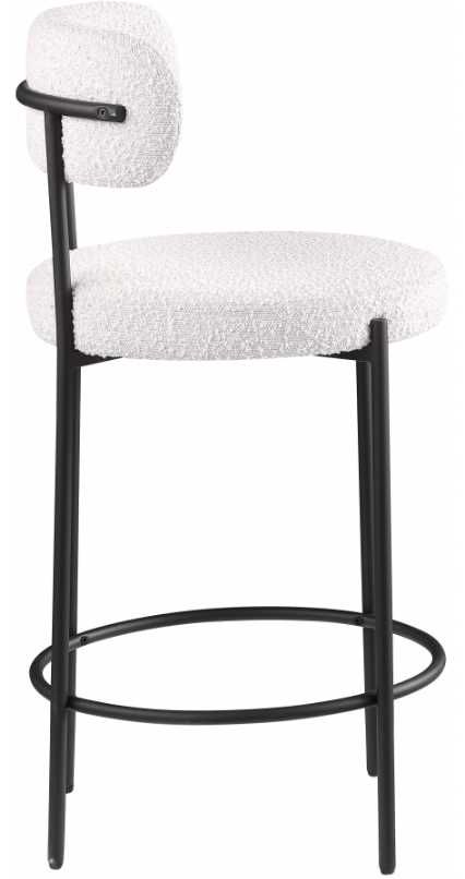 Meridian Furniture Beacon Cream/Matte Black Counter Stool-2