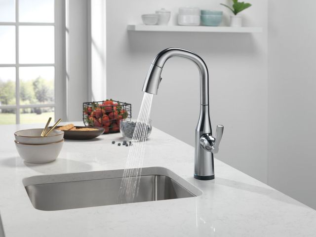 Delta Stryke® Lumicoat® Arctic Stainless Single Handle Bar/Prep Faucet with Touch2O® Technology -2