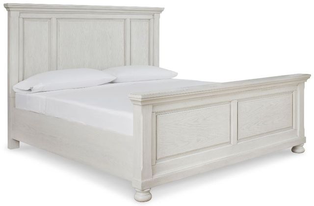 Signature Design by Ashley® Robbinsdale 4-Piece Antique White King Panel Bed Set-1