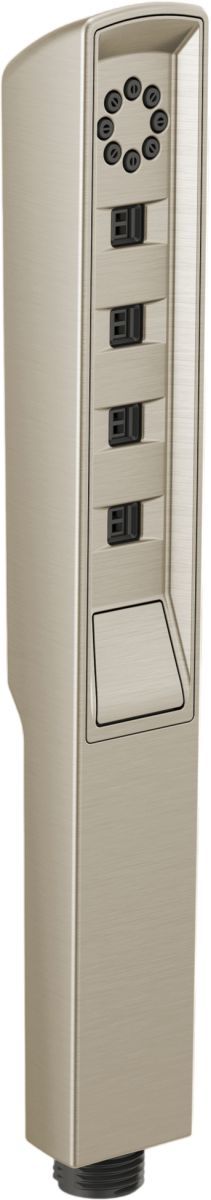 Brizo Essential™ Brilliance® Brushed Nickel Linear Square H2Okinetic® Multi-Function Handshower-0